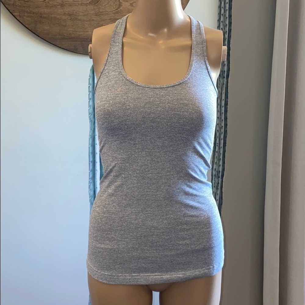 lululemon athletica Heather Gray Racerback Tank Top
